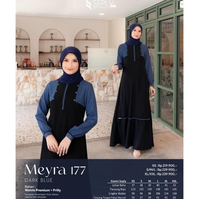 Penawaran Terbatas Seply Gamis Wanita Dewasa Meyra 177 Moshiebunns_