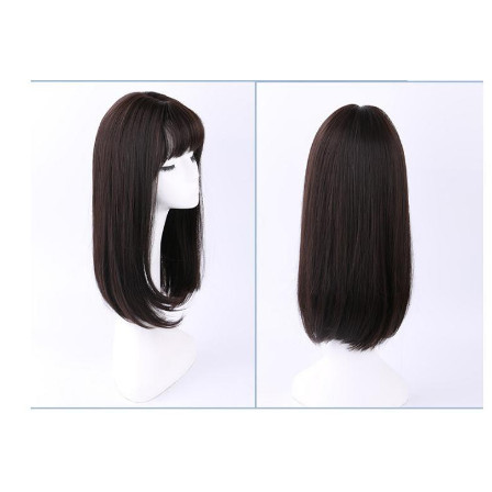 RAMBUT WIG - RAMBUT PALSU WANITA WARNA COKLAT GELAP EF