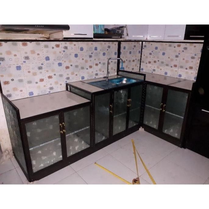 Rak Wastafel 7 Pintu Custom L/Rak Piring Cuci Piring/Rak Kompor Holo Meisastore23