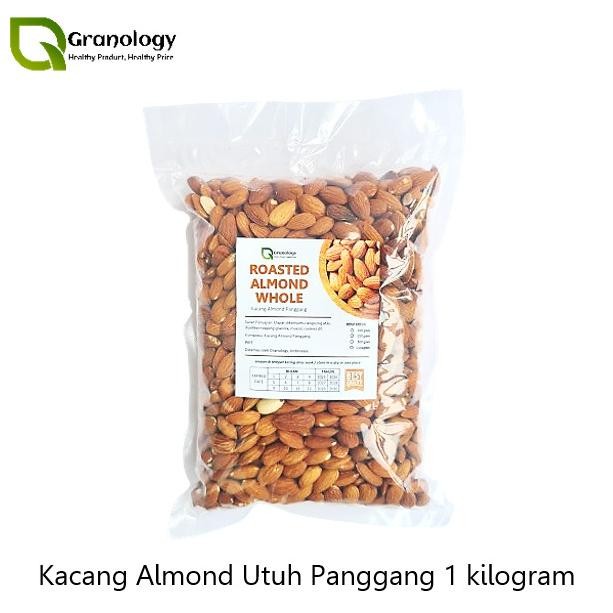 

TERBARU KACANG ALMOND PANGGANG / ALMOND ROASTED (1 KILOGRAM) BY GRANOLOGY !!!!!