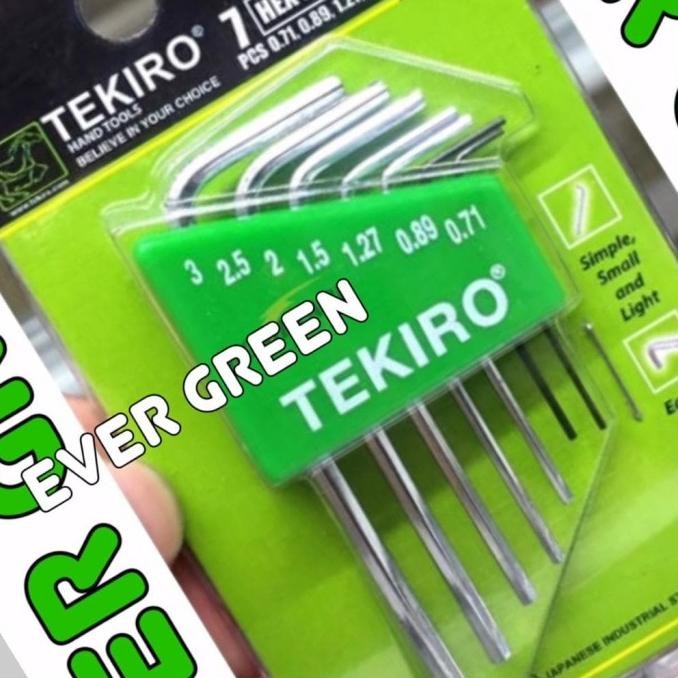 Produk Baru Kunci L Elektro 7 Pcs TEKIRO Kunci L Biasa 7 pcs - Kunci L set Kecil