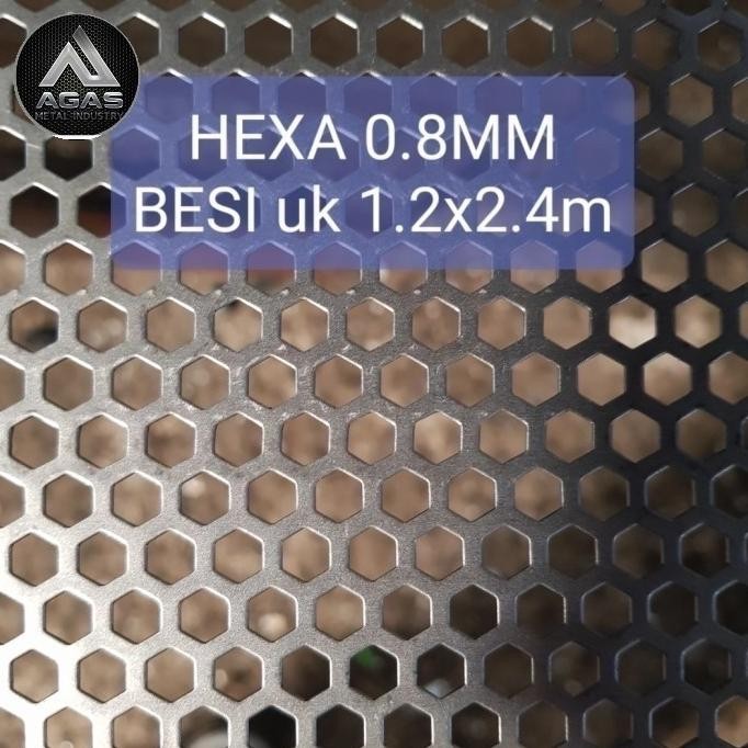ready plat lubang perforated hexagonal