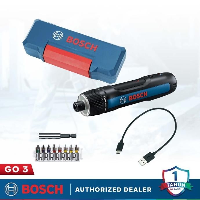 GO Gen 3 Obeng Baterai BOSCH Cordless Screwdriver 3.6 Volt Gen3 USB