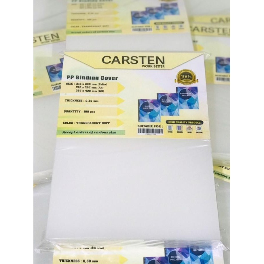 

Promo Termurah!!! Cover mika atau PP PASIR 0.30 Folio isi 100 lembar COD