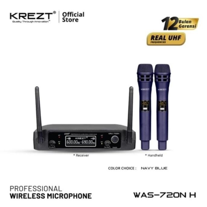 Grosir Mic Wireless Krezt Kru 720 / Microphone Wireless Krezt 720 (Original)