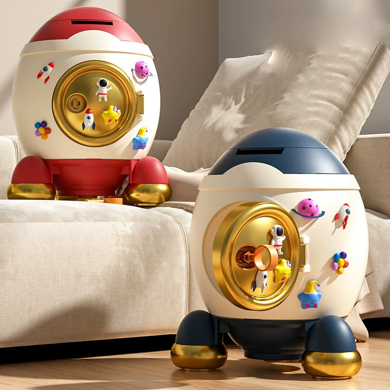 Celengan Roket Kreatif dengan Kotak Uang Koin Tabungan Kunci Kotak Uang Anak Kotak Amunisi Mainan