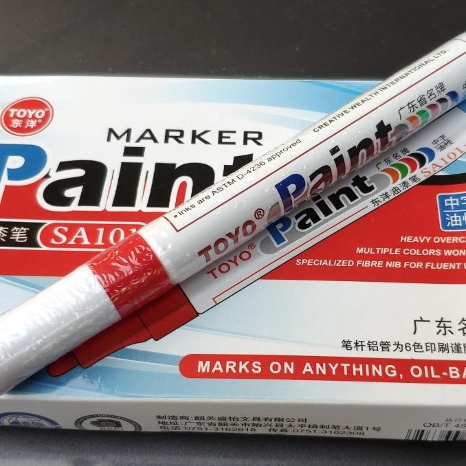 

Spidol Ban Sepeda Motor Mobil Paint Marker Toyo Warna Merah