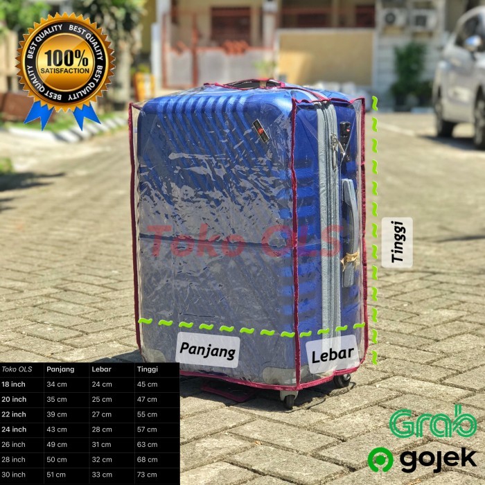 ASLI SARUNG KOPER 24 INCH TRANSPARAN / COVER KOPER 24" / PELINDUNG KOPER KODE 1220