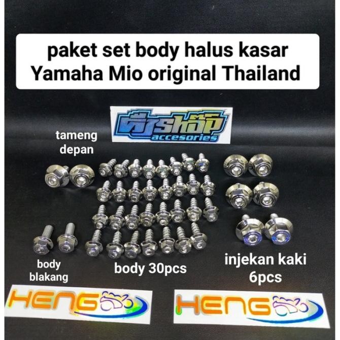 Promo set baut probolt body yamaha mio sporty smile stainless 2kunci isi 40 COD