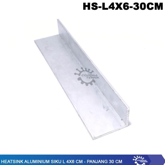 tersedia heatsink aluminium siku l 4x6 cm - panjang 30 cm