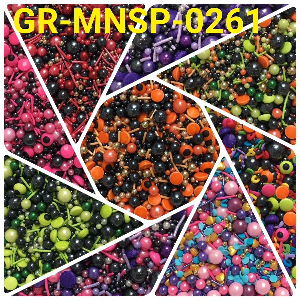 

GR-MNSP-0261 Sprinkles trimit springkel 10gr hitam hallowen ungu pink (SPRINKLES)