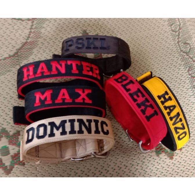 custom dog collar anjing size besar seperti pitbull