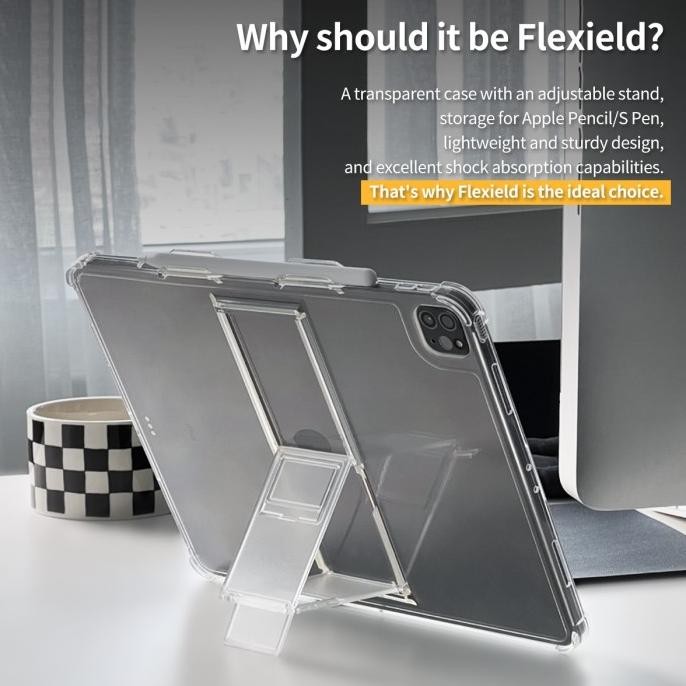 

Terlaris Araree Case Ipad Air 6 11 Inch M2 2024 Araree Flexield Sp With Pencil Holder Clear Stand Kickstand Protective Cover Casing Ready Stok