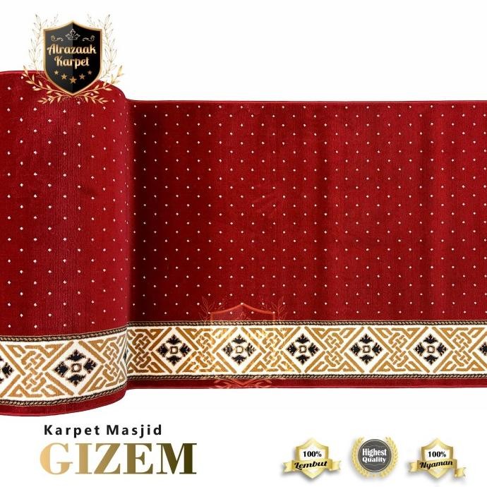 Karpet/Sajadah Masjid Mushola Gizem Meteran Tebal Murah Polos 10mm td