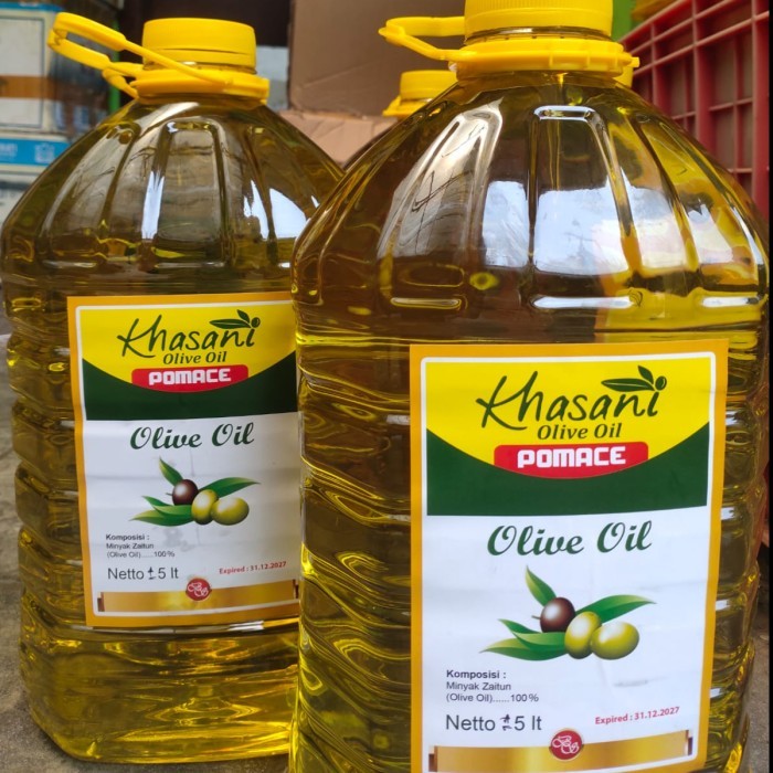 

Minyak Zaitun Pomace 5 Liter 100% Murni Zaitun Olive Oil Pomace Best Seller