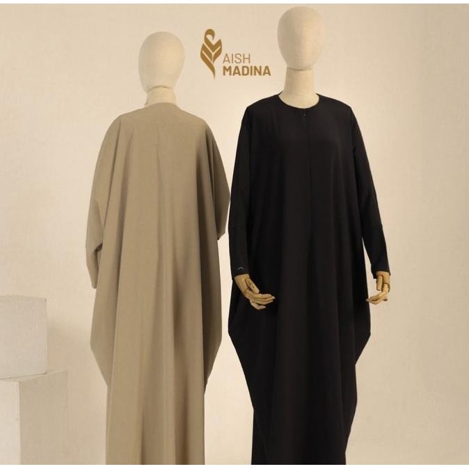 ECRIN ABAYA BY AISHMADINA ABAYA LEBARAN 2025 MODEL TERBARU CASUAL LINEN CERUTY TURKEY POLOS KAFTAN G