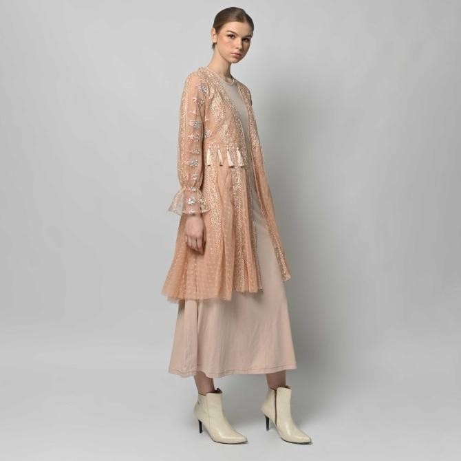 BARLI ASMARA X VIRA TANDIA - FURQY OUTER GAMIS LEBARAN 2025 DRESS MODEL TERBARU CASUAL LINEN MAXI PO