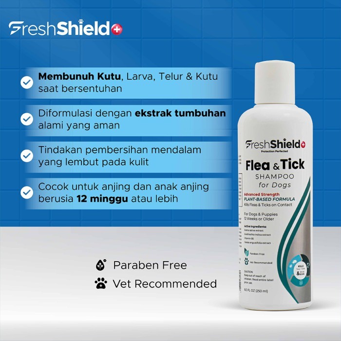 Fresh Shield+ Shampoo Kutu & Kutu Anjing - Perawatan Kutu dan Kutu