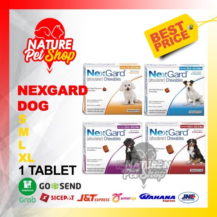 NEXGARD S / M / L / XL Obat Kutu Anjing Dan Demodex
