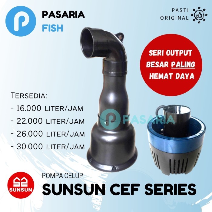 SUNSUN CEF 16000/CEF 22000/CEF 26000/CEF 30000 Pompa Celup Kolam Hemat