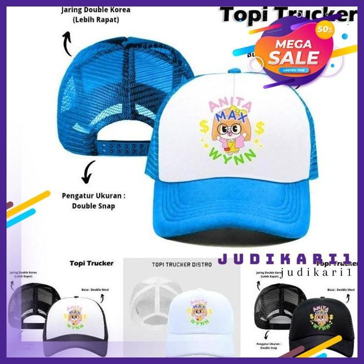 TOPI TRUCKER JARING HAT CAP DISTRO DRAKE ANITA MAX WYNN MAX WIN I NEED THE BEST SELLER