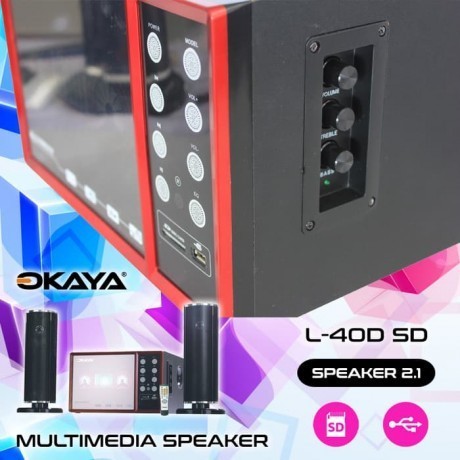 Speaker Ative Bluetooth OKAYA L-40D MULTIMEDIA Free Bluetooth Dongle Terbaru Berkualitas