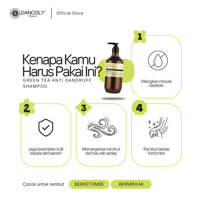 Dancoly Green Tea Anti Dandruff Shampoo ( for oily and dandruff hair )