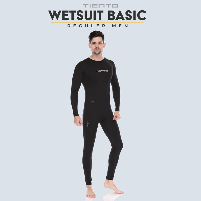 Tiento Wetsuit Basic Black Swimwear Baju Celana Pakaian Renang Diving