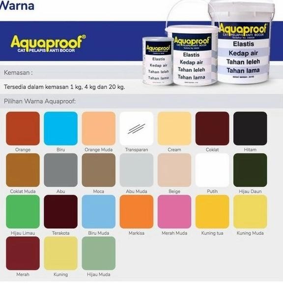 Aquaproof 4Kg Cat Aquaproof Warna-Abu Abu Original