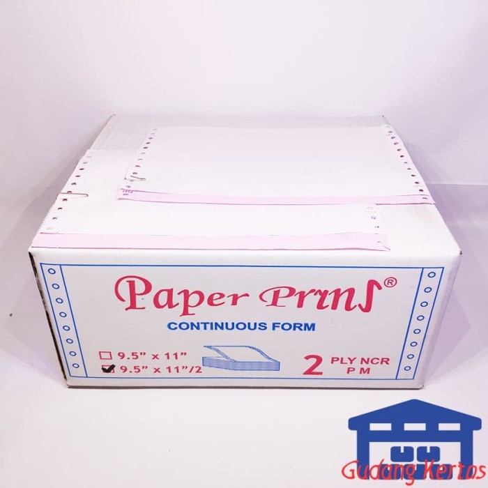 

terbaru !!! continuous form 91/2 x 11/2 2ply paperpryns (bagi 2) ready