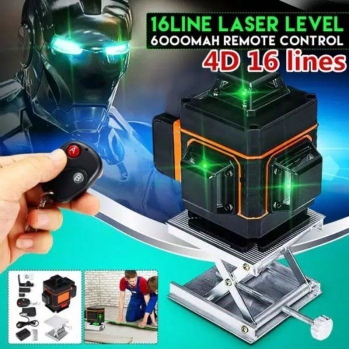 langsung order saja] LASER LEVELING 4D 16 LINE WITH REMOTE TAFFWARE HILDA ORANGE LD515