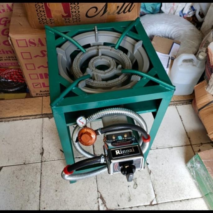 Buruan beli] kompor gas Rinai Api 1000 + Rangka 40x40 + Regulator + selang Bagus