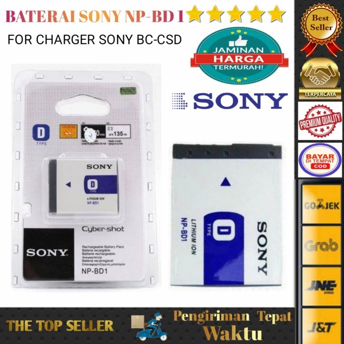 BATERAI KAMERA SONY NP-BD1 CYBER SHOT DSC T70 T700 T77 T90 TX1 T900