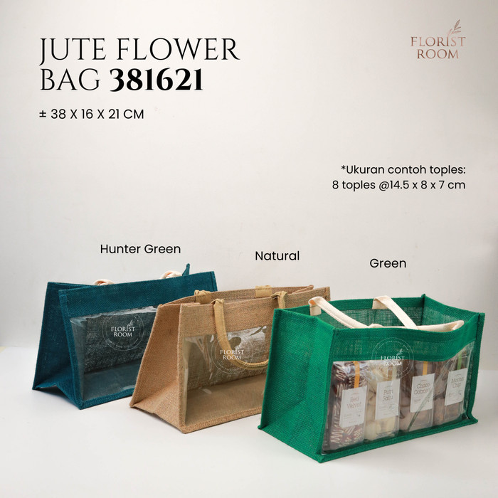 Jute Flower Bag 381621 - Hampers - Goodie Bag