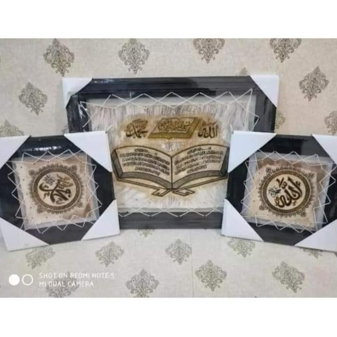 

BISA TERMIN! hazzid promo 1 set kaligrafi kulit kambing ukuran 35 x 45 cm