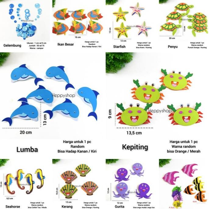 

Produk Terbaik] Aplikasi Hiasan Eva Foam Binatang Laut Sea Animal Ikan Fish Kerang