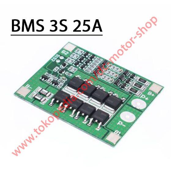 STOK TERBATAS MODUL BMS BATTERY MANAGEMENT SYSTEM 3S 25A LI-ION 18650 BATTERY KODE 736