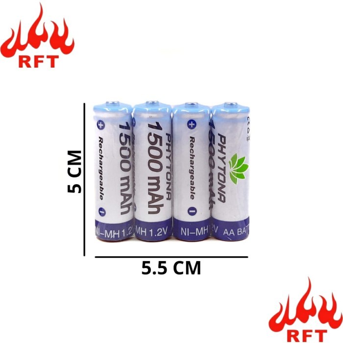 LIMITED EDITION BATERAI CAS AA PHYTONA 1500MAH 1.2VOLT RECHARGEABLE SNI KODE 590