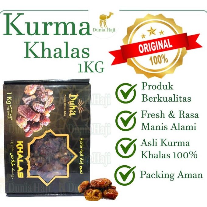 

Kurma Khalas 1KG Premium Dates Kurma Kholas Original Berkualitas the best