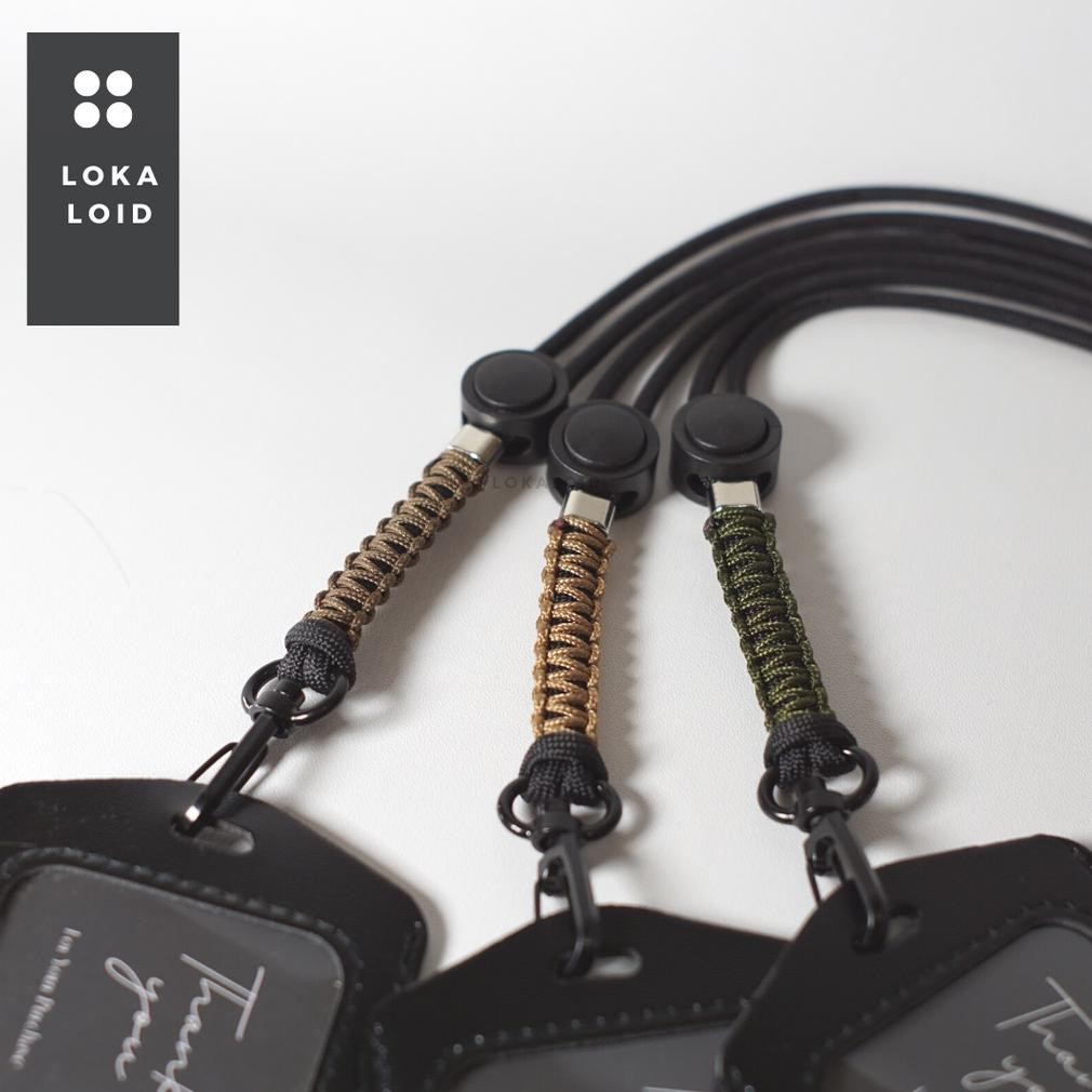 

SPECIAL Lokaloid Lanyard ID Gantungan Tali Premium Paracord Holder ID Nametag Kulit Panjang Tali 50cm uk-68