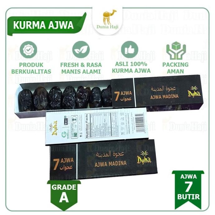 

Kurma Seven 7 Ajwa Kurma Nabi Asli Arab Oleh Oleh Haji dan Umroh /Pcs the best
