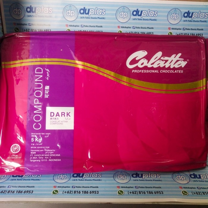 

Colatta Compound Dark Chocolate 5kg GRAB GOJEK only