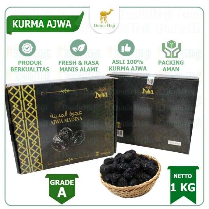 

Dunia Haji - Kurma Ajwa (Kurma Nabi Asli Madinah) 1kg the best