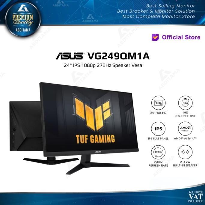 Monitor LED Asus VG249QM1A 24" IPS 1080p 270Hz Speaker Vesa TB