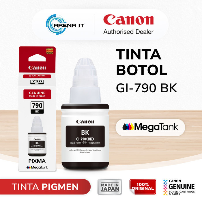 

NEW TINTA ORIGINAL CANON 790 BLACK GI790B - TINTA CANON G1010 G2010 G3010 G4010 KODE 432