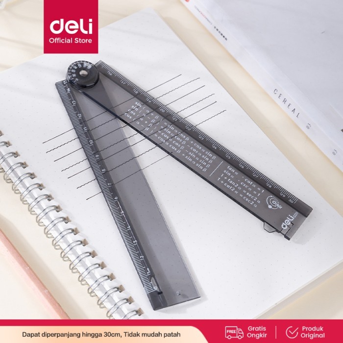 

BIG SALE DELI FOLDABLE RULER/ PENGGARIS DAPAT DILIPAT PANJANG 30CM EG01102 KODE 704