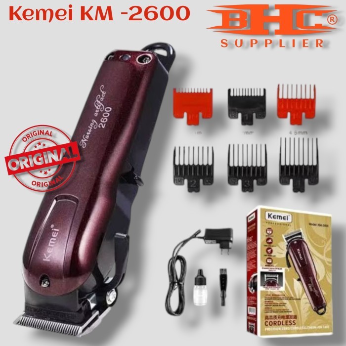 KEMEI 2600 HAIR CLIPPER ORIGINAL MESIN CUKUR RAMBUT TANPA KABEL ORI