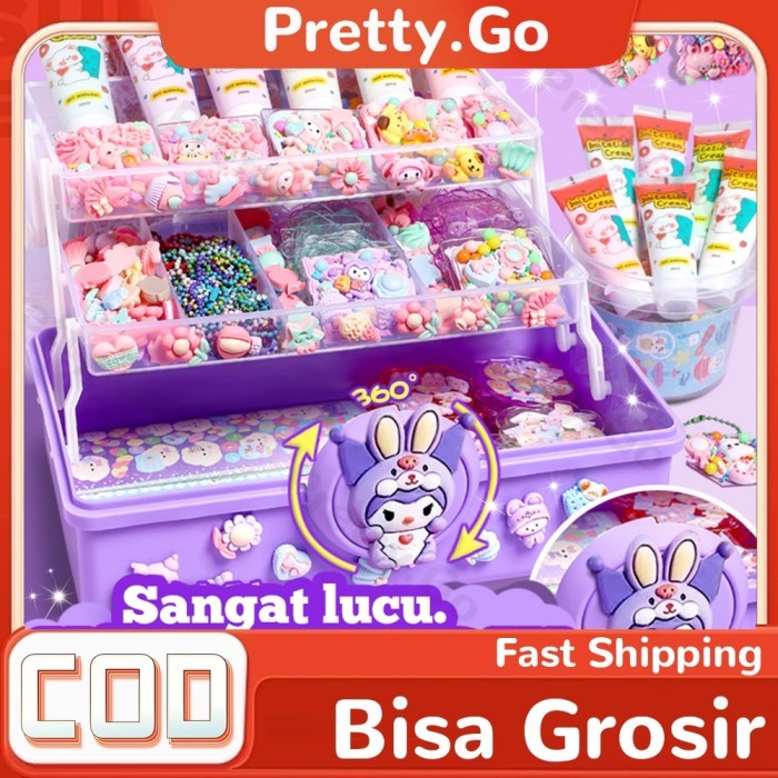 

HOT SALE! 1 Set DIY Gantungan Kunci Akrilik Set Guka Gooka Mainan Anak-anak Mainan DIY Kreasi Gratis