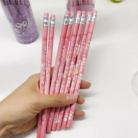 

12 PCS Pensil HB Sanrio Paket Pensil Tulis STATIONERY Cinnamoroll Kuromi Melody