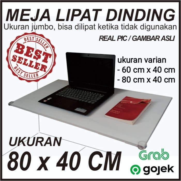 Meja Lipat Dinding 80x40cm